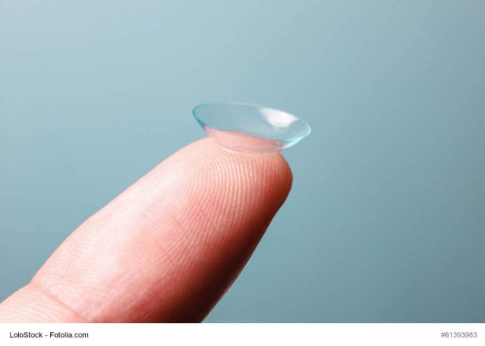 Contact Lens Finger Image