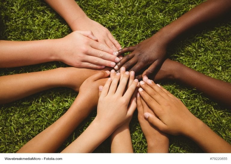 Children Holding Hands Together Image