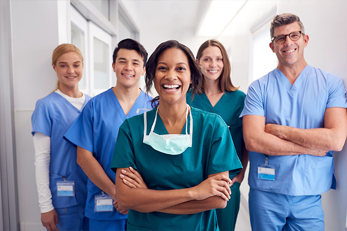 Group of nurses smiling